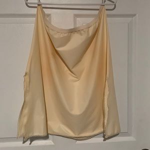 Vintage Cream Two Slit Half-Slip